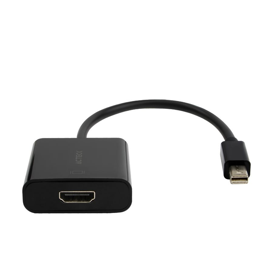 Adaptador ACTECK Shift Plus Mini DisplayPort a HDMI 4K 20cm Negro