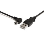 Cable USB 2.0 Acodado StarTech USB2HABM3LA 91cm Mini B - Negro