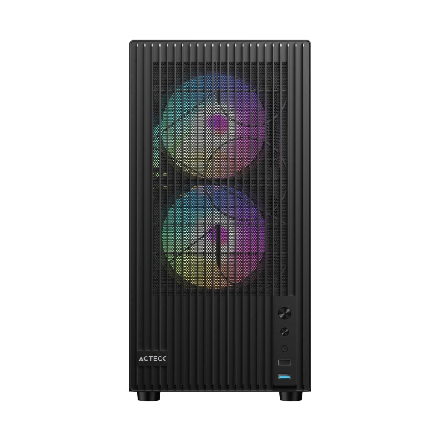 Gabinete Acteck Zyron GC606 Mini Torre - Cristal Templado, Ventiladores FRGB, Micro ATX