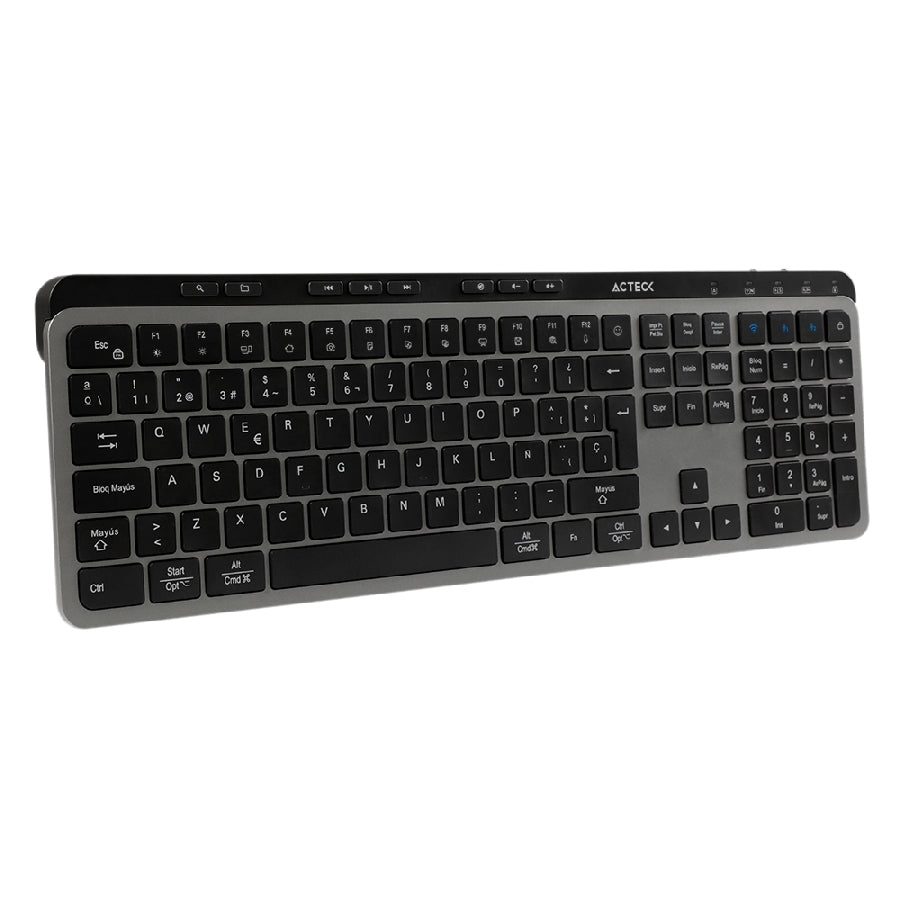 Teclado Inalámbrico ACTECK TI755 - Bluetooth 5.1, 2.4GHz, 3 Dispositivos