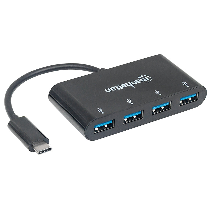 Hub USB Manhattan 162746 - USB-C 4 Puertos SuperSpeed 5 Gbps Imagen principal del producto