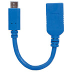 Cable USB 3.1 Manhattan 353540 Tipo-C a USB-A - 15cm, Blindado