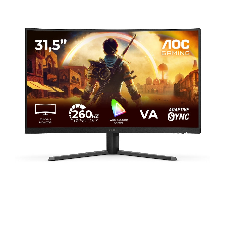 Monitor AOC Gaming Curvo 32 Pulgadas 240Hz - Panel VA, 4ms, Adaptive Sync