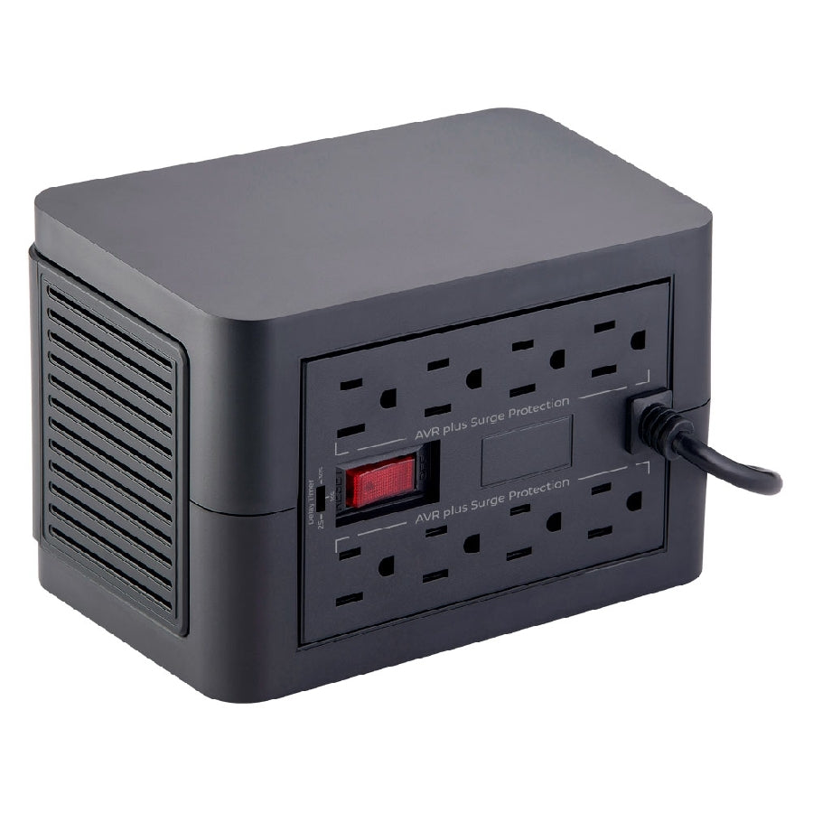 Regulador Acteck Enertor Protect RV1200 - 8 Tomacorrientes, 2 USB, AVR y Protección Imagen secundaria del producto