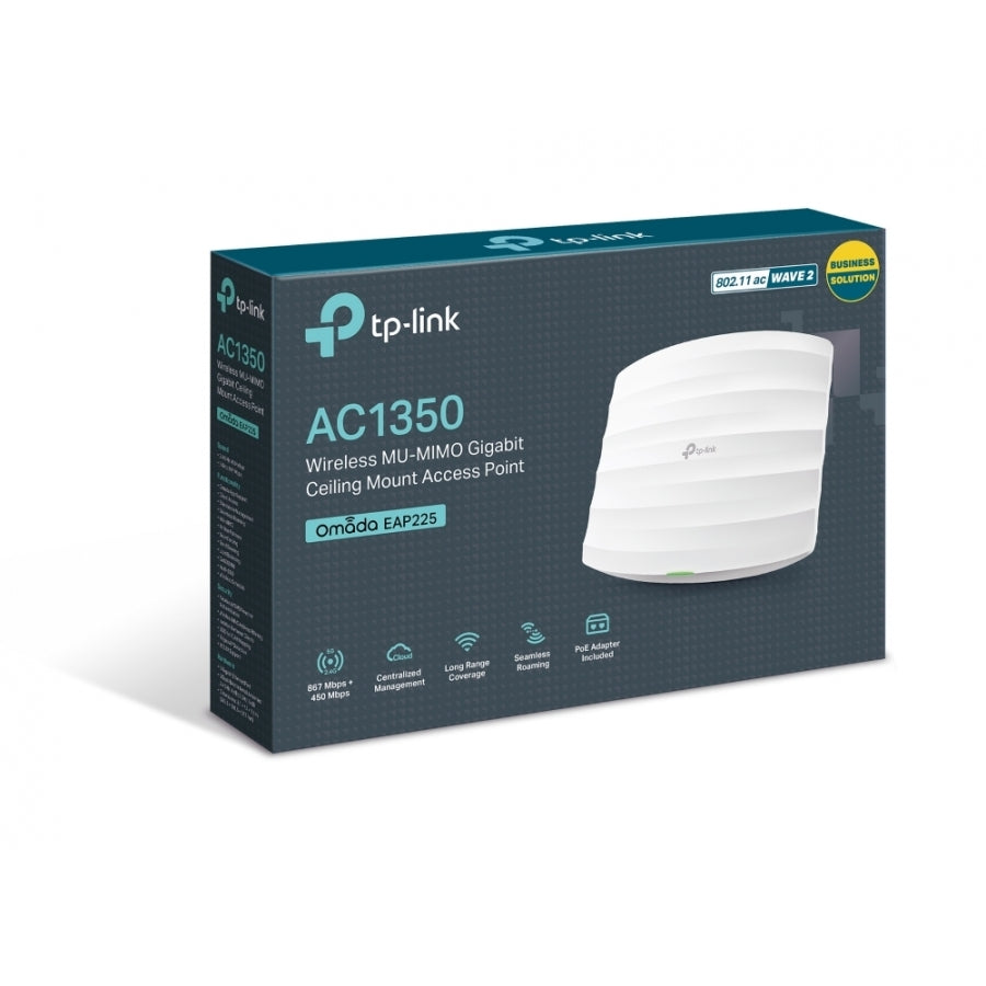 Access Point TP-Link EAP225 Omada AC1350 - Dual Band WiFi Profesional Techo