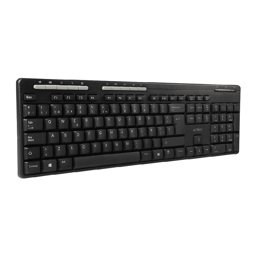 Teclado ACTECK AC-913973 Inalámbrico 104 Teclas - Receptor USB 2.4 GHz Imagen principal del producto