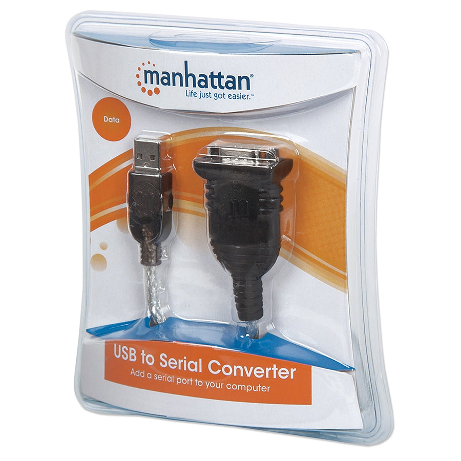 Convertidor Manhattan USB a Serial DB9 - 115 kbps, Cable 45cm