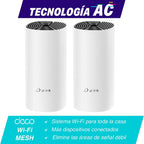 Router TP-Link Deco M4 2-Pack WiFi Mesh AC1200 Dual Band - 100 Dispositivos