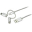 Cable Trenzado StarTech 1M USB-A a Lightning/USB-C/Micro - Carga Rápida