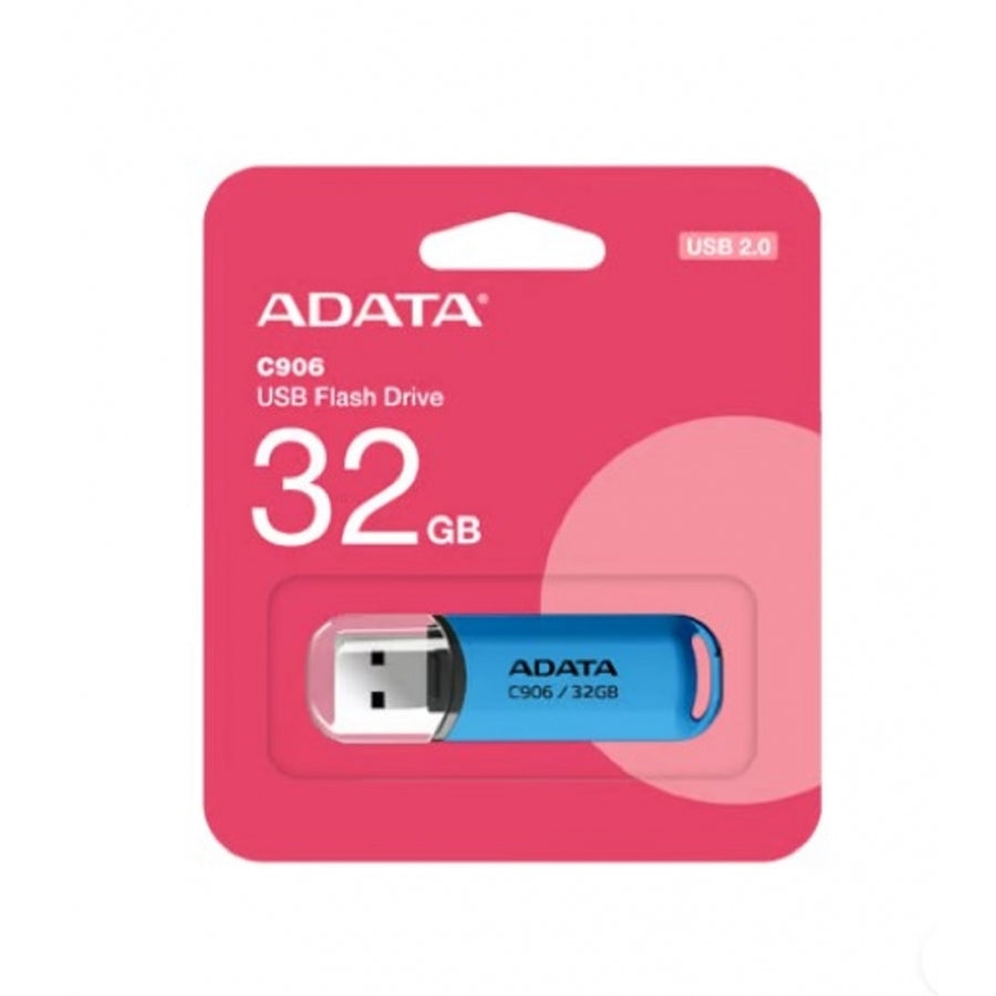 Memoria USB ADATA C906 32GB USB 2.0 - Azul, Compacta y Portátil Imagen principal del producto