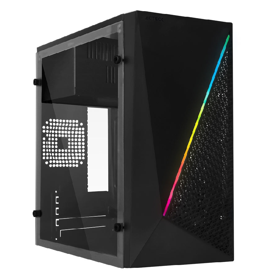 Gabinete Acteck Kioto GC460 Micro Tower - RGB, Fuente 500W, Panel Acrílico