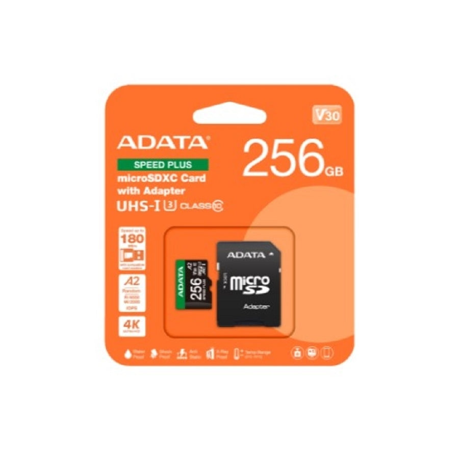 Memoria ADATA microSDXC Speed Plus 256GB Clase 10 - Con Adaptador Imagen secundaria del producto
