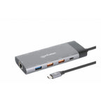 Docking USB-C Manhattan 130714 - Dual HDMI 8K, 10 Puertos, Power Delivery 100W
