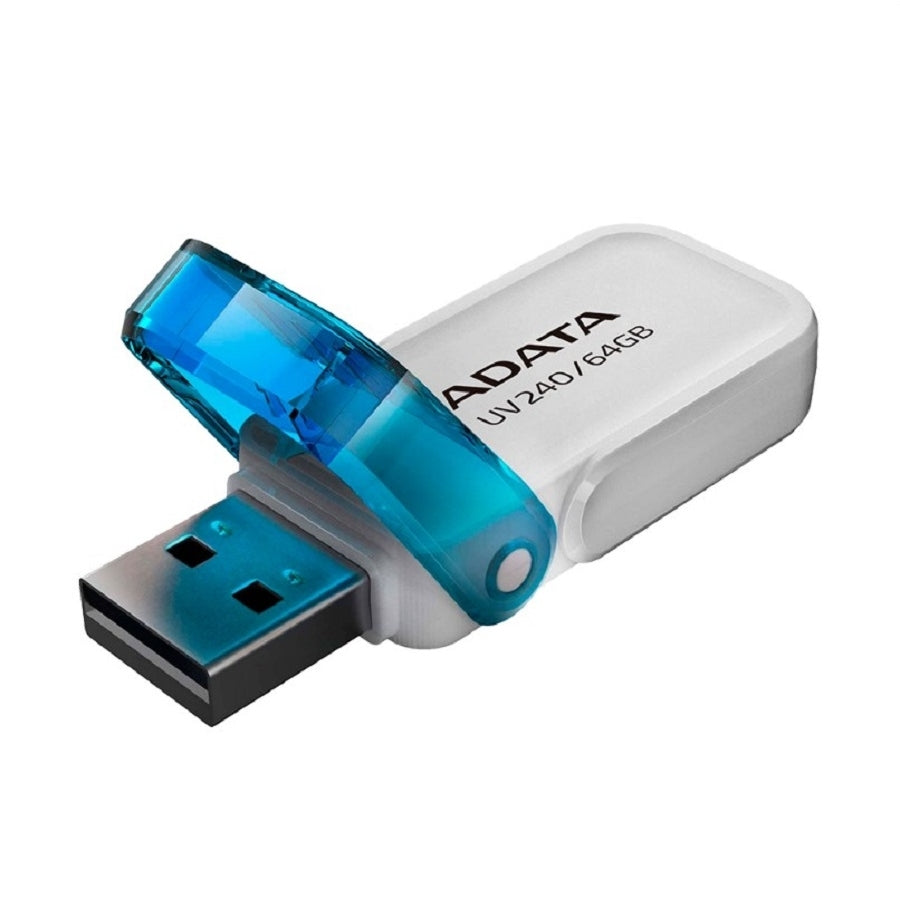 Memoria USB ADATA UV240 64GB USB 2.0 Blanco-Azul - Portátil y Rápida Imagen principal del producto
