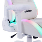 Silla Ocelot Gaming ORGB-White Thundra RGB - Reclinable, 150kg, Brazos 4D