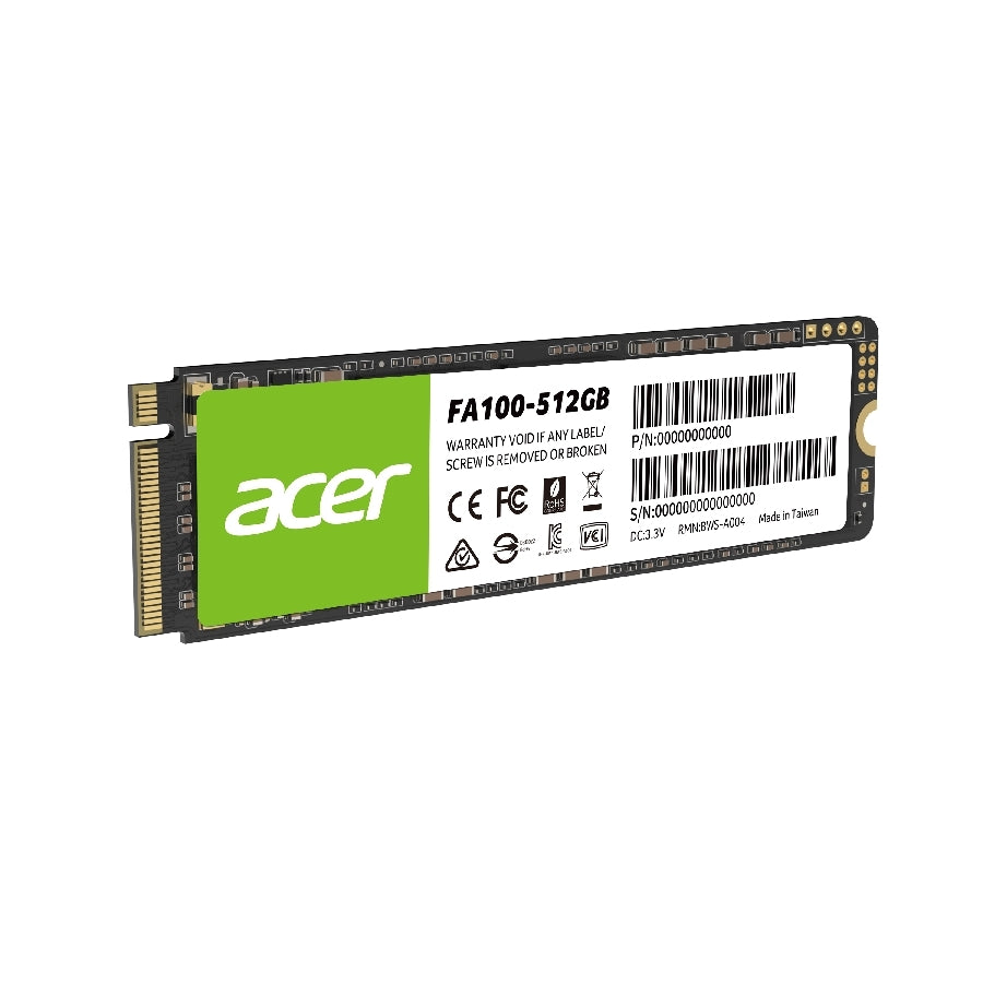 SSD Acer FA100 512GB M.2 NVMe PCIe 3.0 - 3300 MB/s Lectura Imagen principal del producto