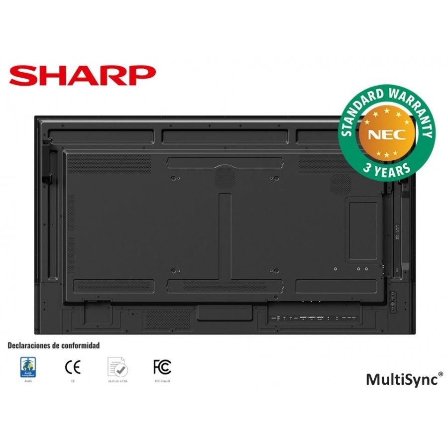 Monitor Sharp PN-M552 55" 4K UHD 3840x2160 - 550cd/m2, HDMI, DisplayPort, 24/7 Imagen secundaria del producto