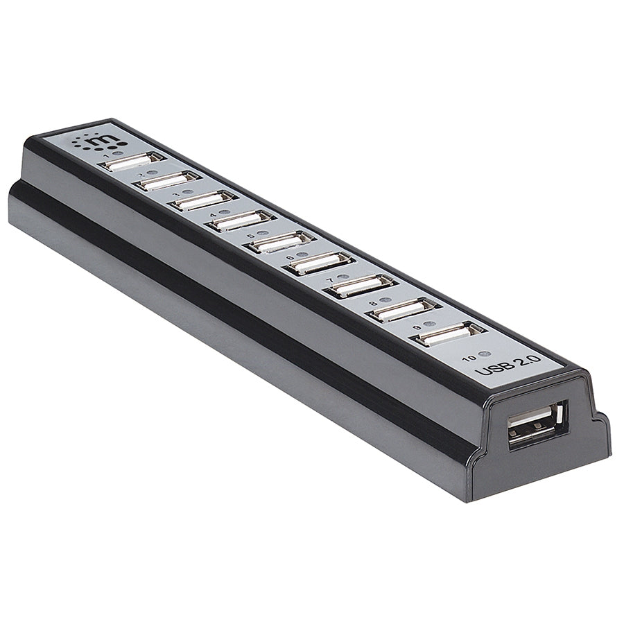 Hub USB Manhattan 161572 - 10 puertos Alta Velocidad con Alimentación