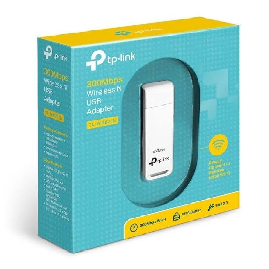 Tarjeta de Red TP-Link TL-WN821N USB Inalámbrica 300 Mbps