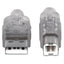 Cable USB Manhattan 340458 2.0 A-B 3.0M - Blindado, Conectores Chapados en Oro