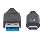 Cable USB-C Manhattan 354981 - USB 3.0, 3 Metros, 5 Gbps