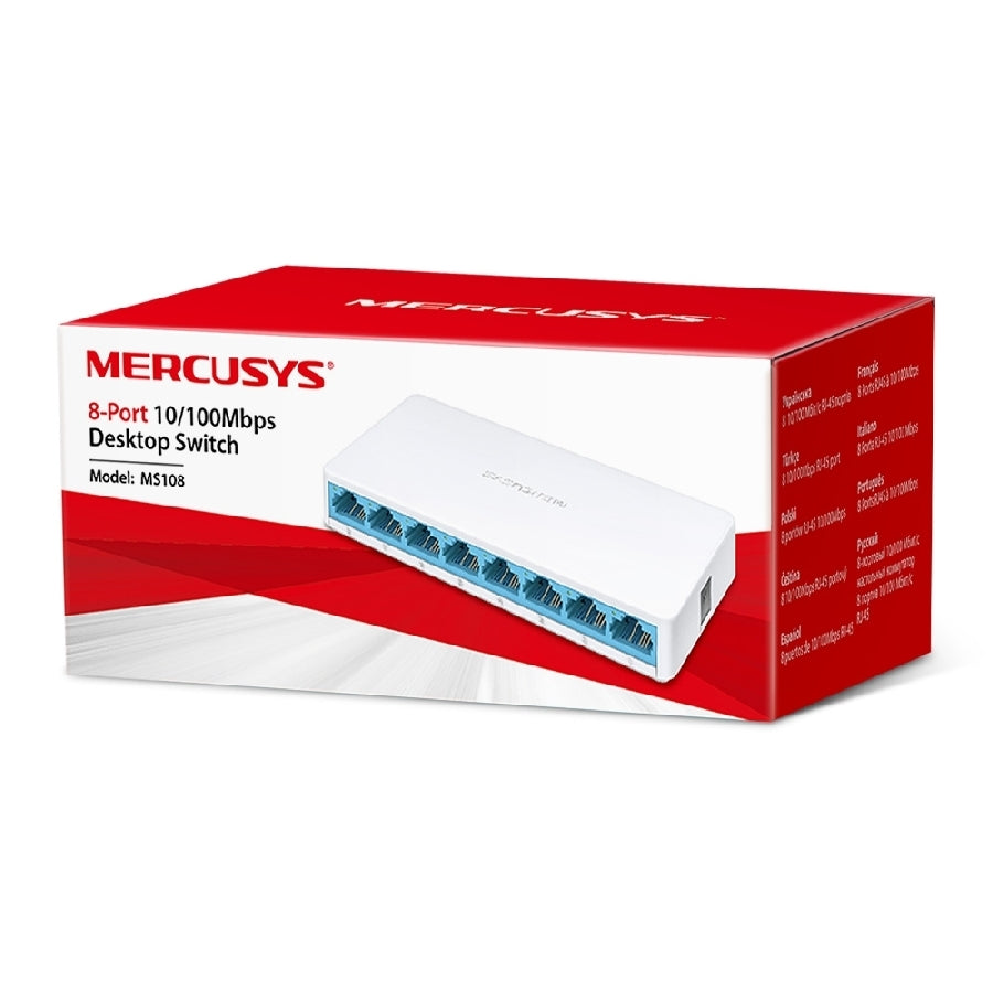 Switch TP Link Mercusys MS108 8 Puertos 10/100 Mbps No Administrable Imagen secundaria del producto