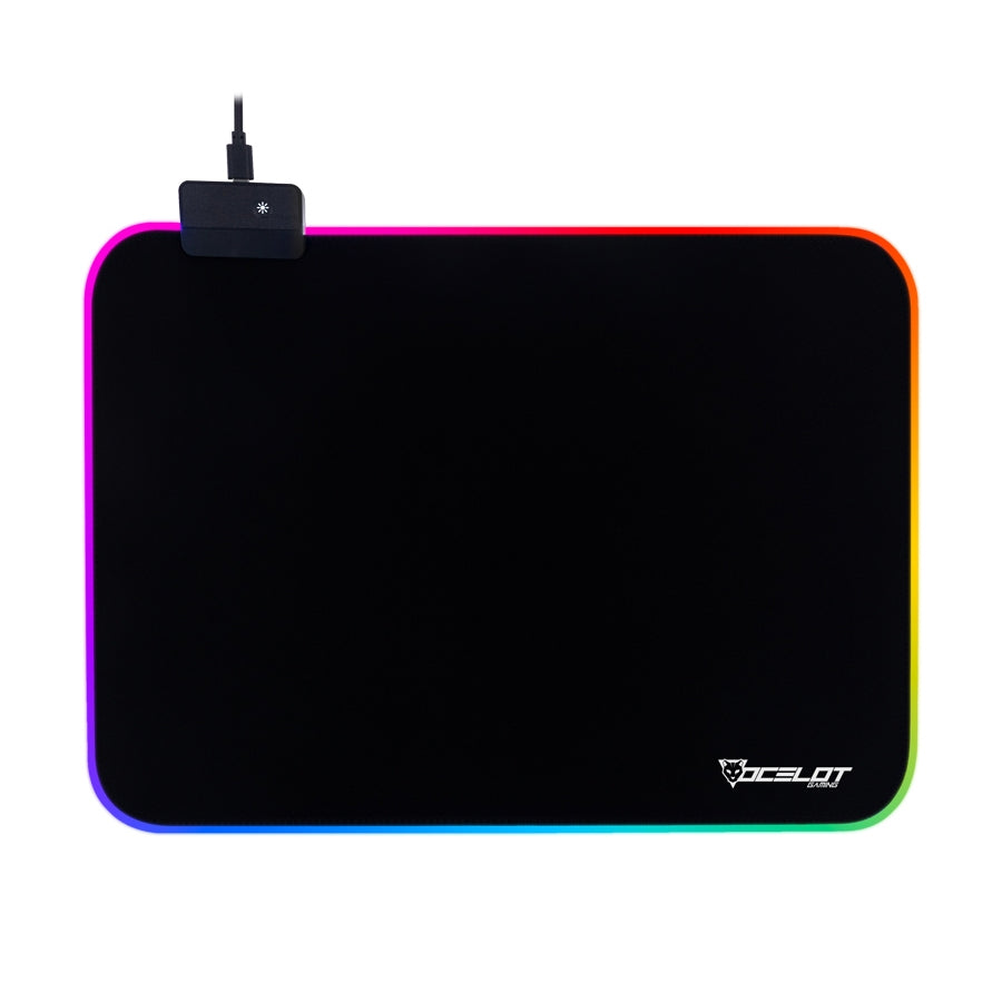 Mouse Pad OCELOT Gaming OMP01 Tela RGB - 14 Modos de Color, Software Integrado