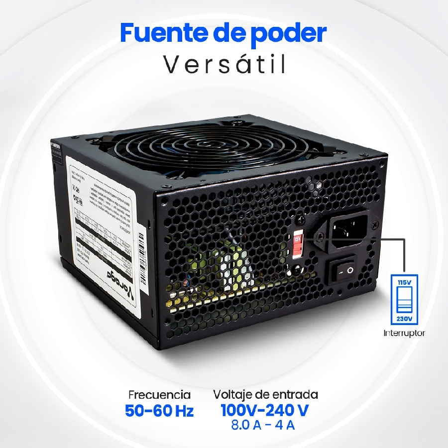 Fuente de Poder START THE GAME PSU-200 600W - Iluminada, 2 SATA, Protección Imagen secundaria del producto