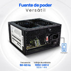 Fuente de Poder START THE GAME PSU-200 600W - Iluminada, 2 SATA, Protección