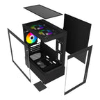 Gabinete Ocelot Gaming Glass EN6 Mini Tower - Cristal Templado, 3 Ventiladores