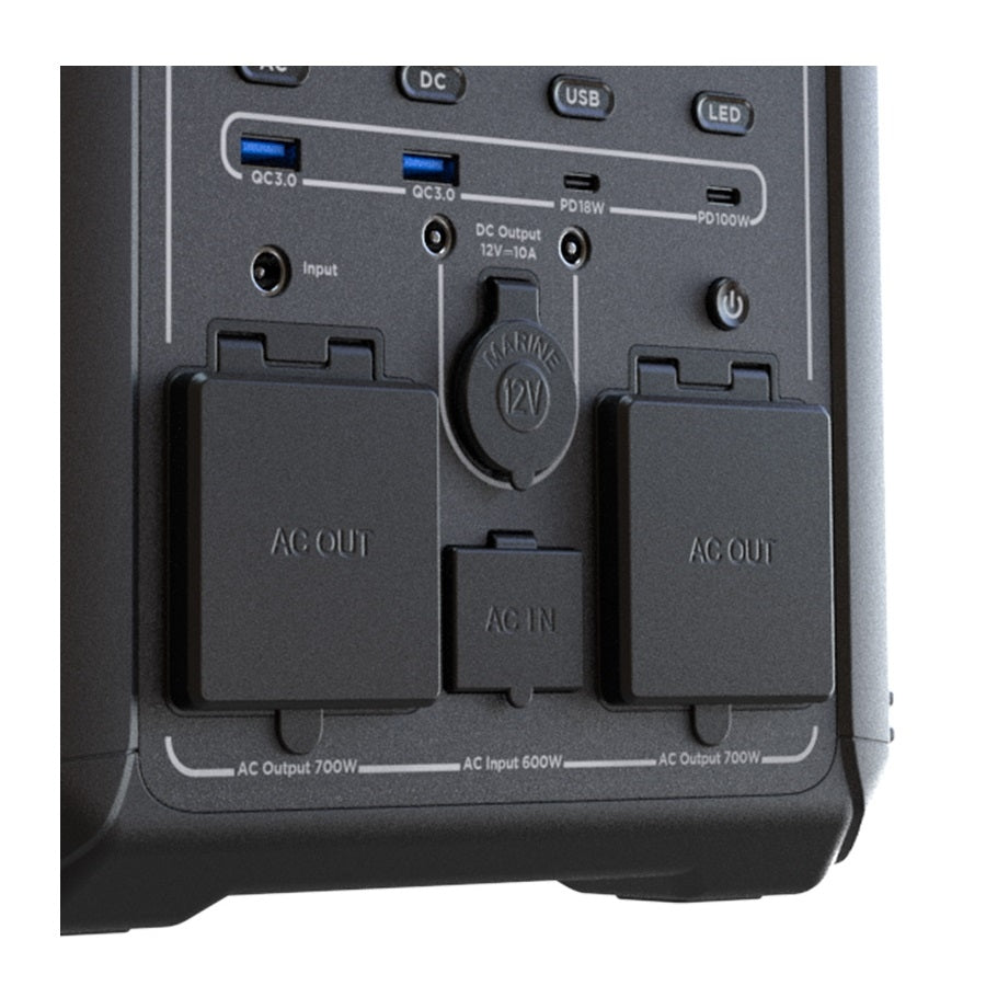 Generador Portátil FORZA FPP-T700 700W - Batería LMFP, 9 Salidas, Carga en 1.5 Horas Imagen secundaria del producto