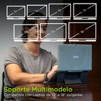 Base Ajustable Ghia GAC-225 para Laptop hasta 15.6" - Práctica y Delgada
