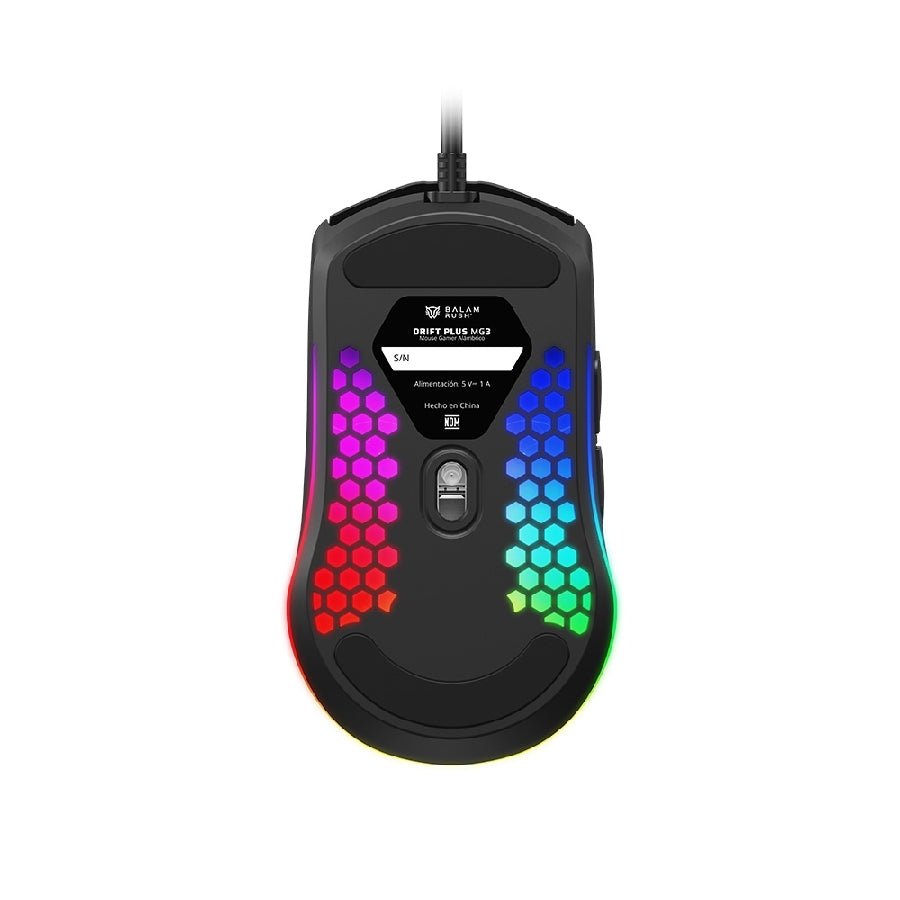 Mouse Gamer Alámbrico Balam Rush DRIFT PLUS MG3 - 7200 DPI, RGB, 6 Botones