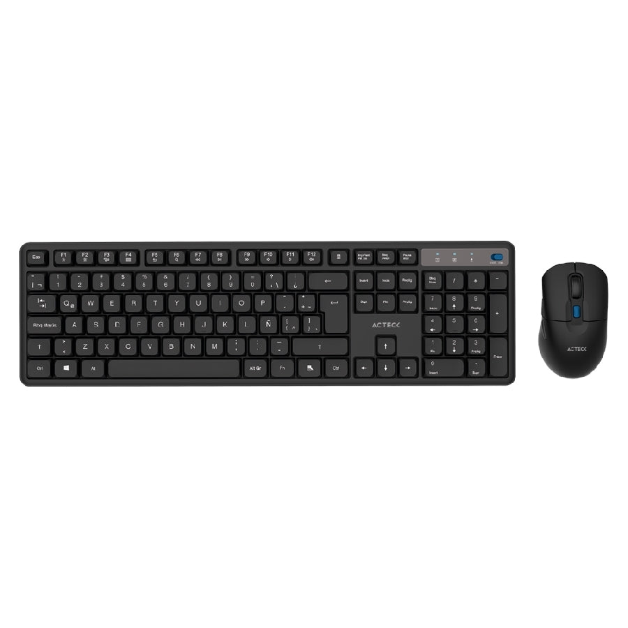 Kit Teclado y Mouse Acteck Creator Silent Pro MK474 - Inalámbrico USB, 106 Teclas, 5000 DPI