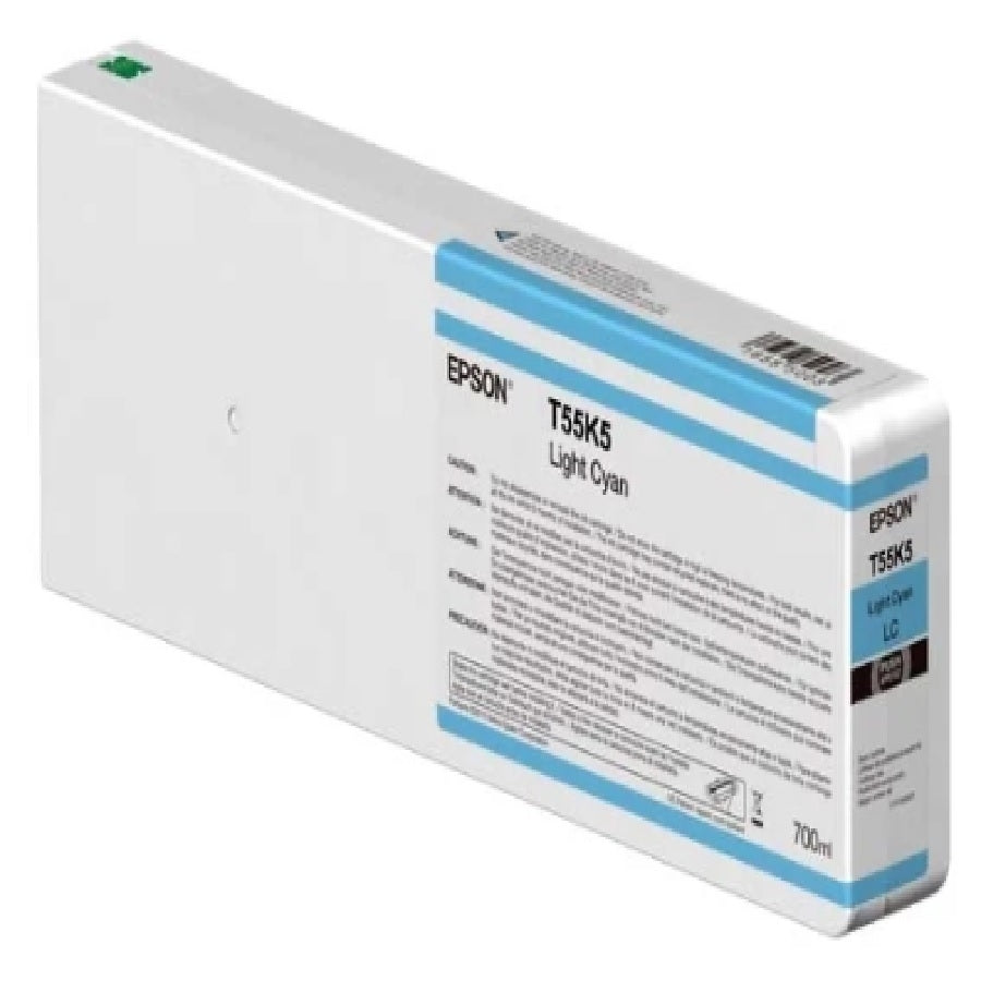 Cartucho Epson T55K Cyan Claro UltraChrome HD/HDX - 700ml para Plotters Imagen principal del producto