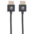 Cable HDMI Manhattan 394369 2.0 Ultradelgado 1.8m - Alta Velocidad 18 Gbps