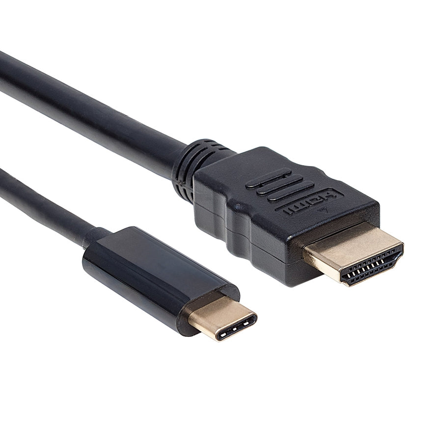 Cable USB-C a HDMI Manhattan 151764 - 2M, 4K@30Hz, Negro