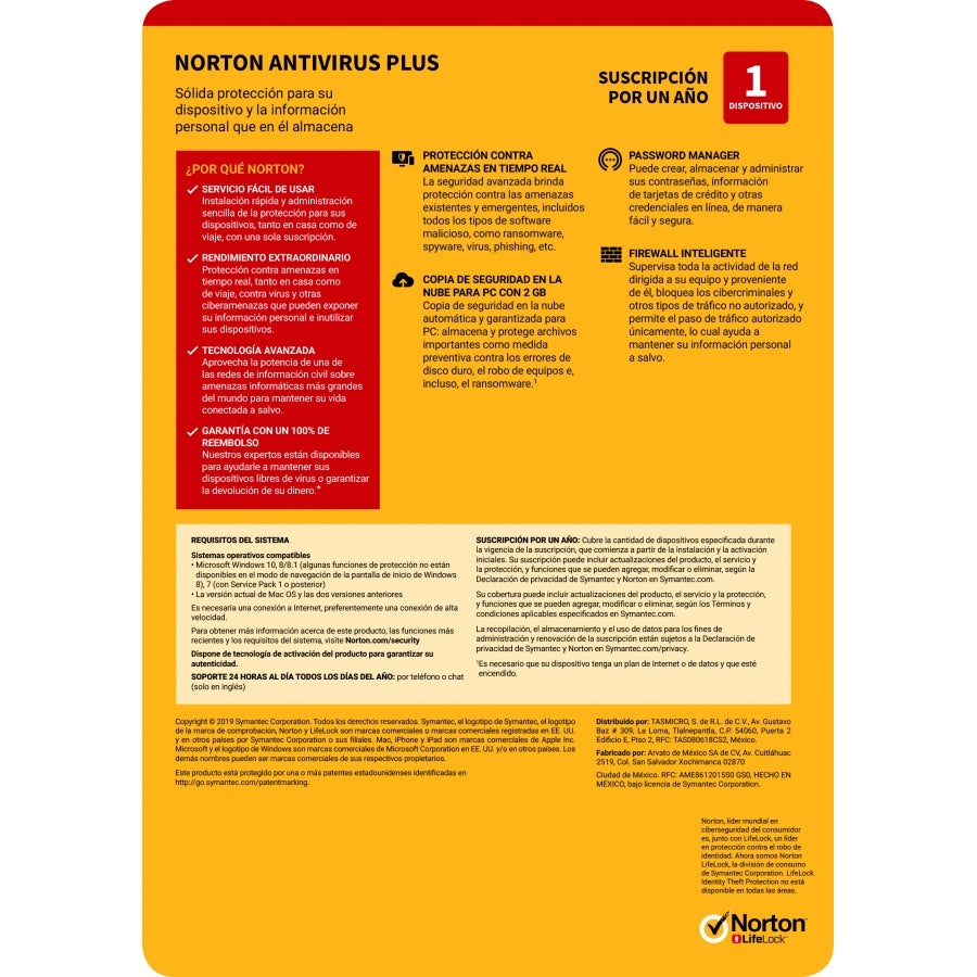 Antivirus Norton Plus 1 Dispositivo 1 Año - Protección PC, Mac y Móvil Imagen secundaria del producto