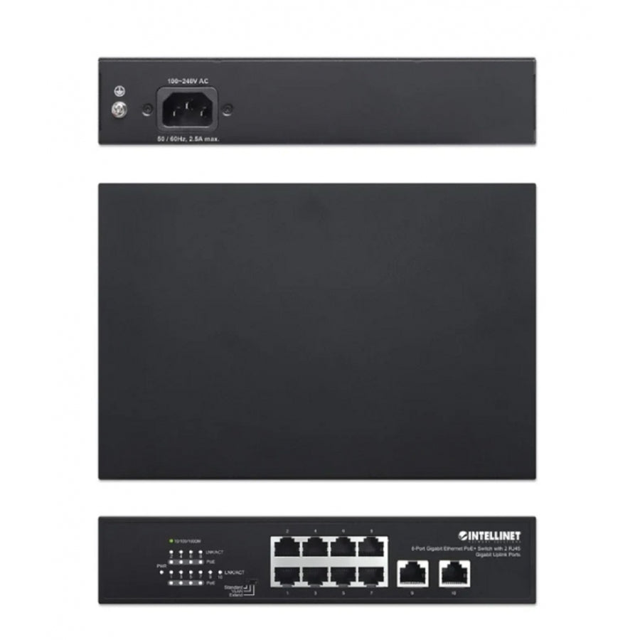 Switch POE INTELLINET 561402 - 8 Puertos PoE+ Gigabit 120W