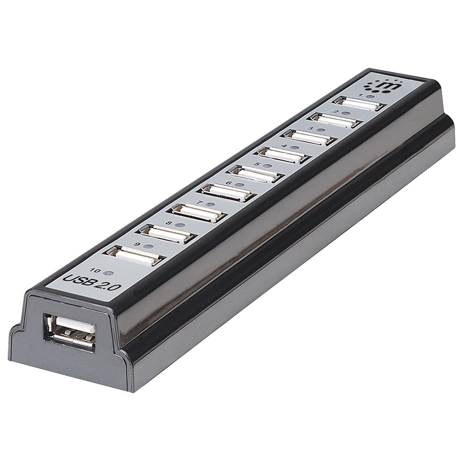Hub USB Manhattan 161572 - 10 puertos Alta Velocidad con Alimentación
