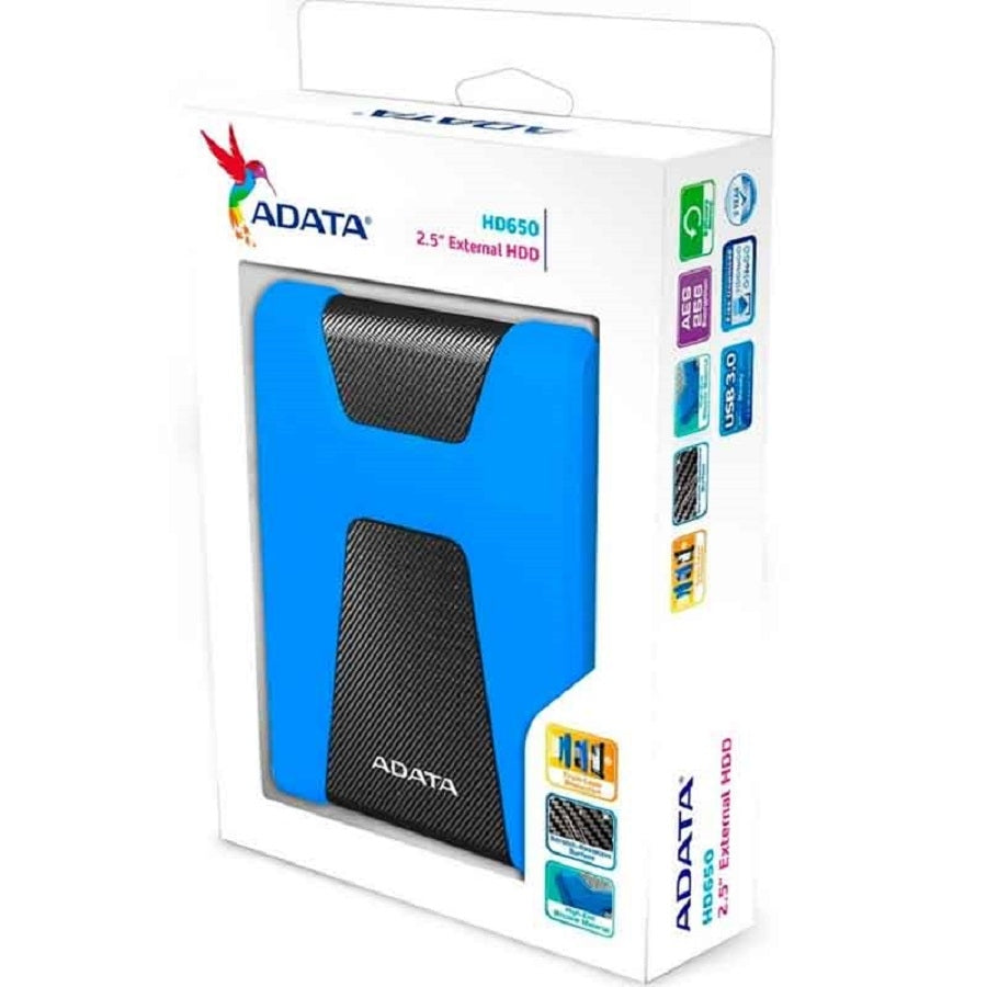 Disco Duro Externo ADATA HD650 2TB - USB 3.2, Portátil, Azul Imagen secundaria del producto