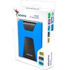 Disco Duro Externo ADATA HD650 2TB - USB 3.2, Portátil, Azul
