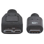 Cable USB Manhattan 353397 - USB 3.1 Tipo-C a Micro-B, 1.0M Negro