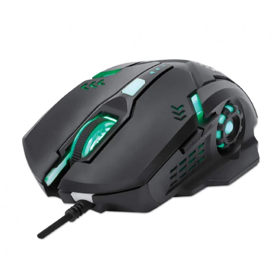 Mouse Óptico Manhattan 179256 Gaming 6 Botones - 3200 DPI, LED RGB