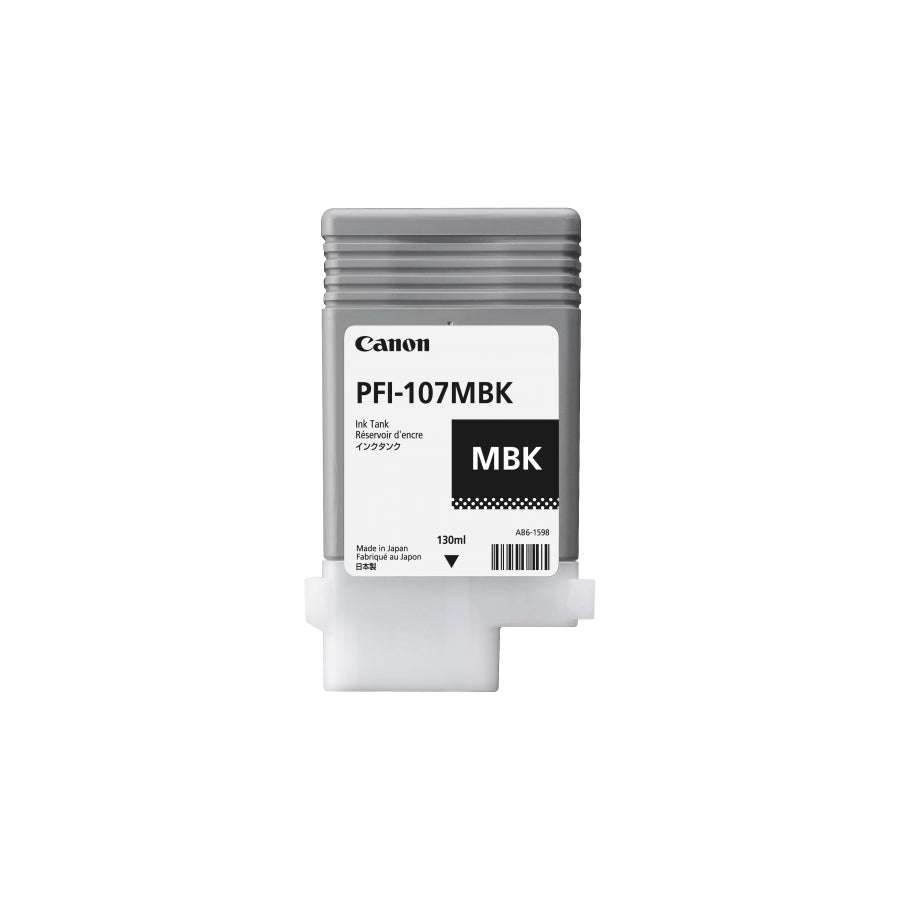 Tanque de tinta Canon PFI-107MBK Negro Mate 130ml - Para ImagePROGRAF Imagen principal del producto