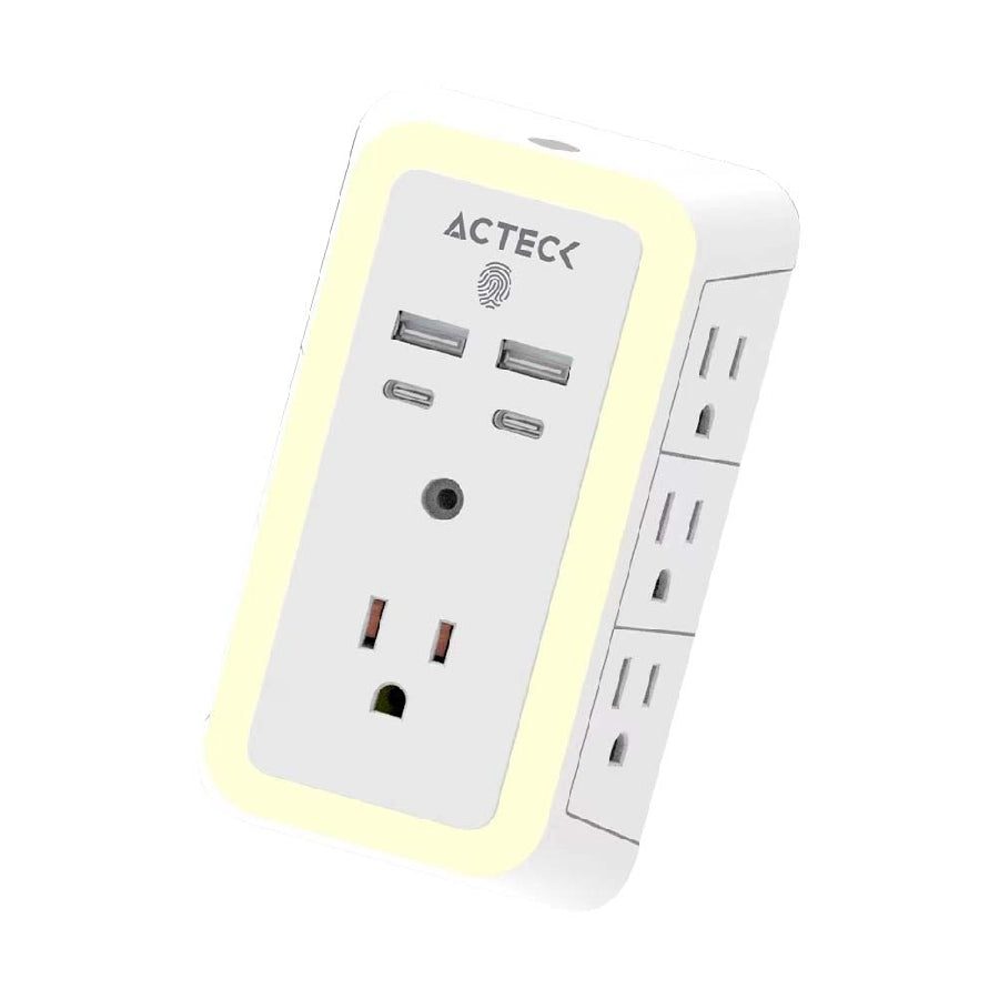 Cargador de Pared Acteck Energon Lumina CP515 11 en 1 - 7 Tomacorrientes, USB y Tipo C Imagen secundaria del producto