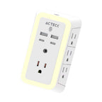 Cargador de Pared Acteck Energon Lumina CP515 11 en 1 - 7 Tomacorrientes, USB y Tipo C