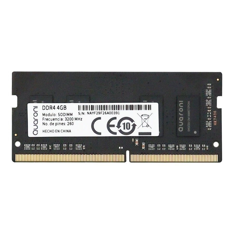 Memoria RAM Quaroni SODIMM DDR4 8GB 3200 MHz - Para Laptops y Ultrabooks Imagen secundaria del producto