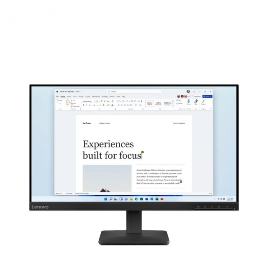Monitor Lenovo L24-4E 24 Pulgadas Full HD IPS - 100Hz, 99% sRGB, HDMI Imagen principal del producto