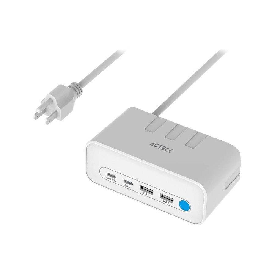 Cargador de escritorio Acteck Energon MATE CE4676 7 en 1 - USB-C y puertos USB